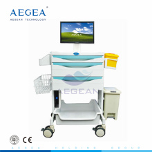 AG-MT014A CE ISO high quality luxurious workstation hospital computer trolley